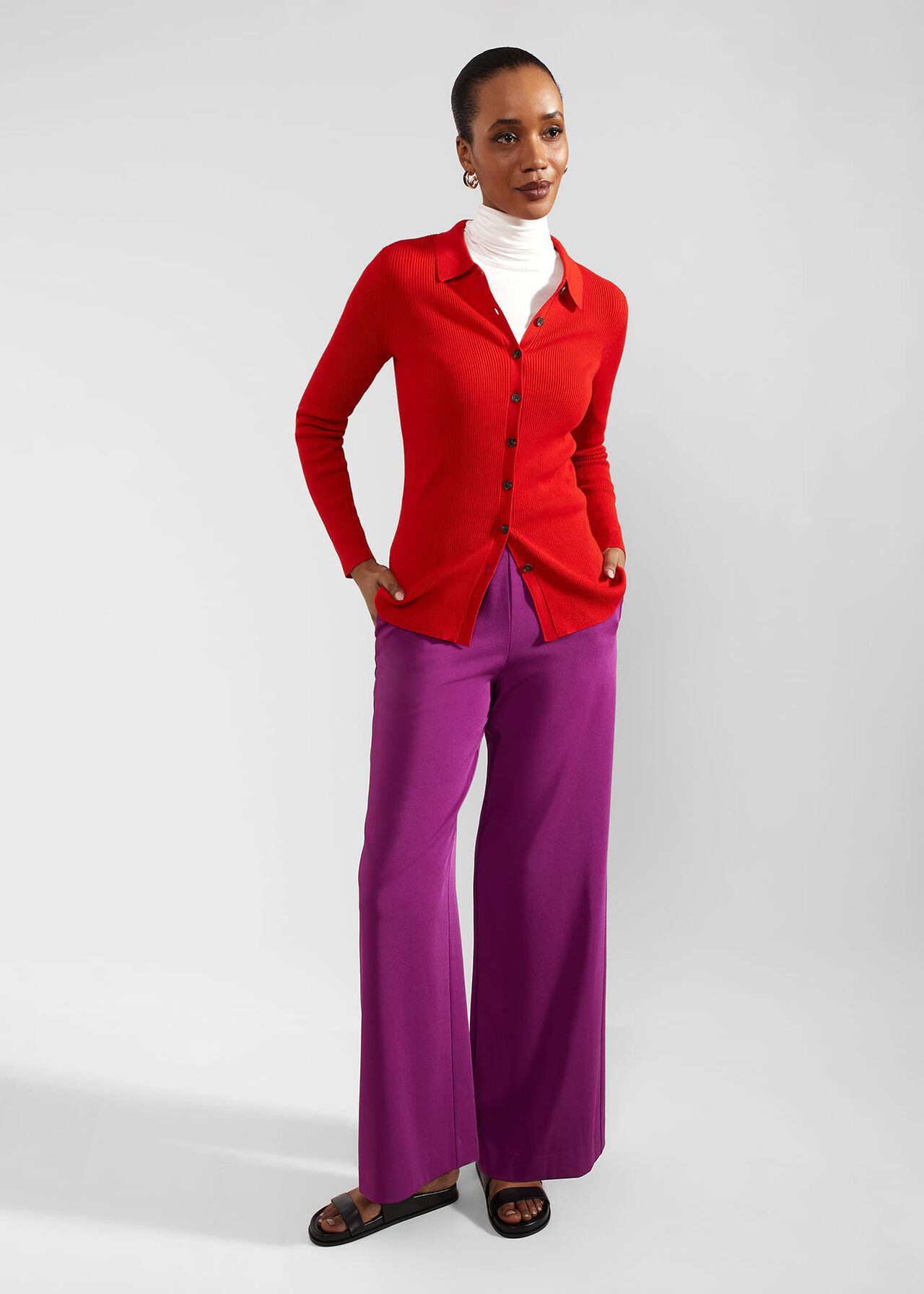 Blanche Cardigan, Red, hi-res