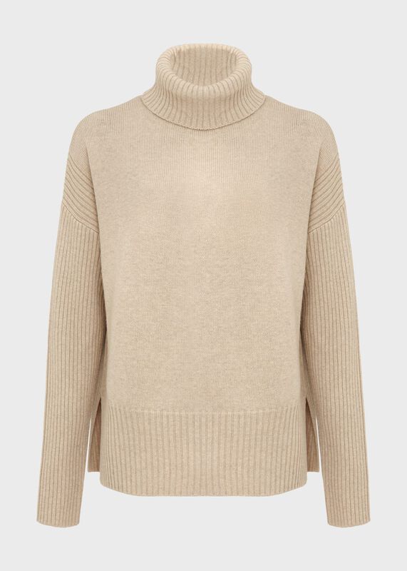 Lovell Co-Ord Wool Cotton Roll Neck Jumper
