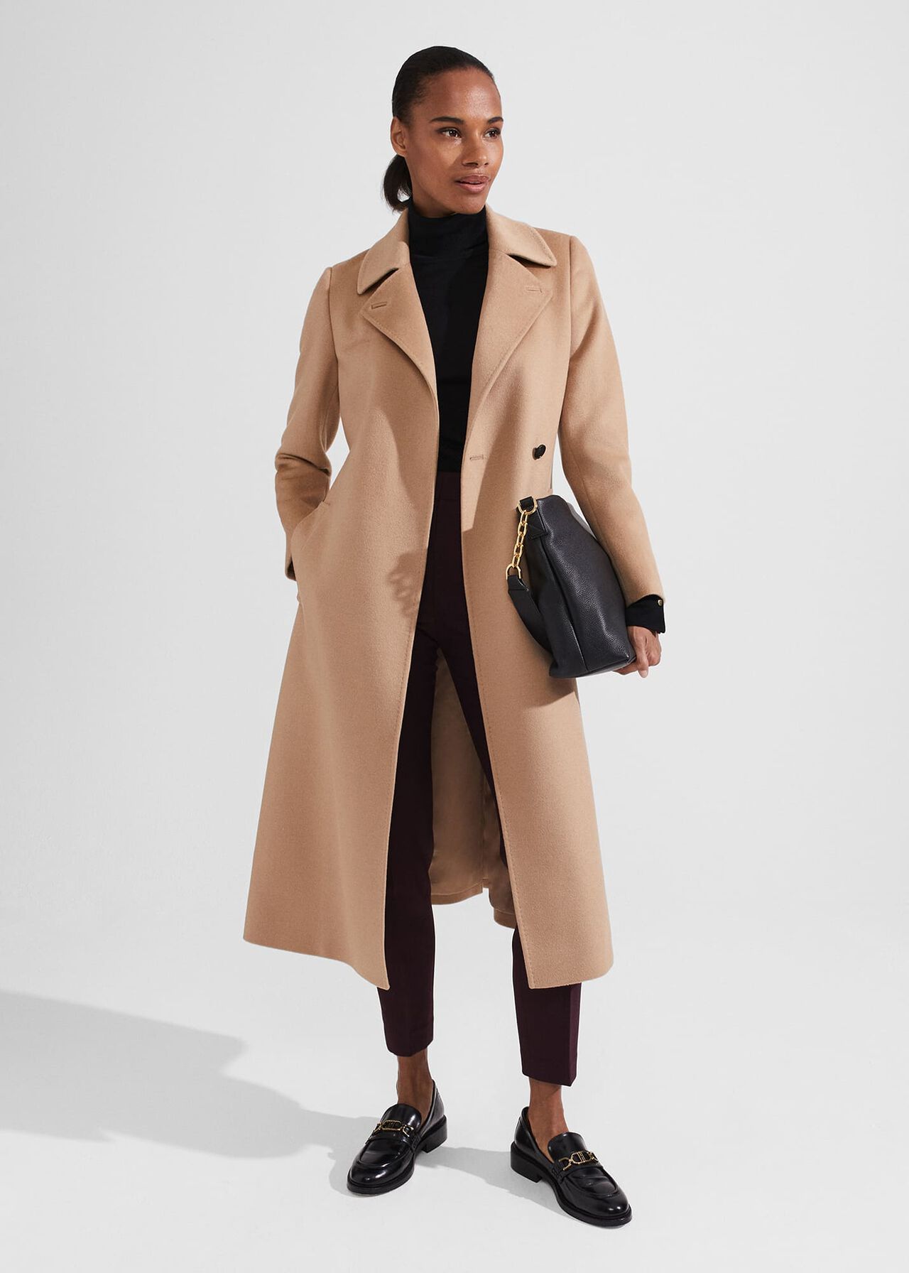 Livia Wool Coat, Camel, hi-res