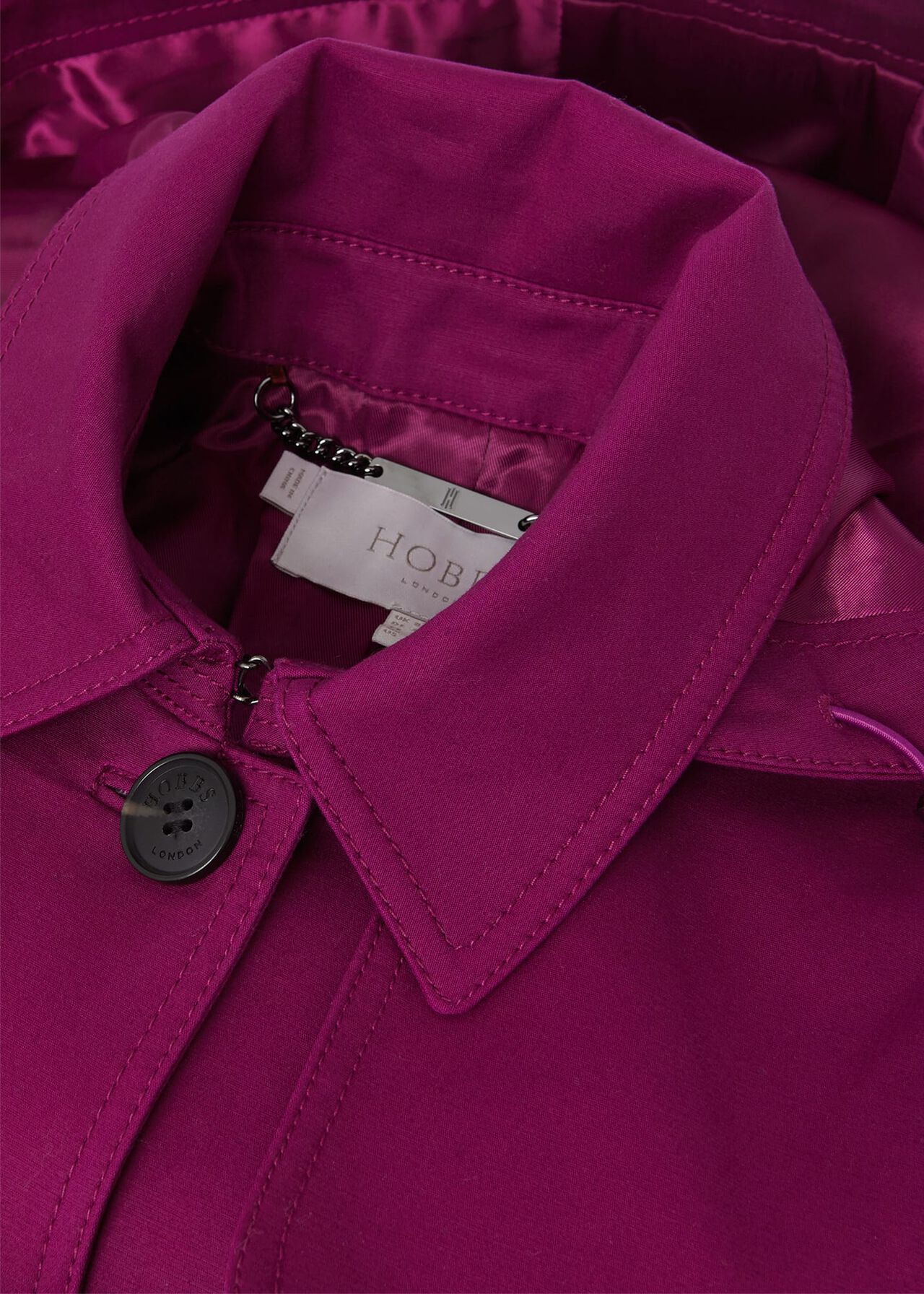 Hooded Chrissie Trench Coat, Bright Plum, hi-res