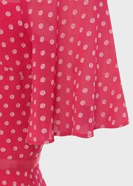 Petite Eleanor Spot Fit And Flare Dress, Pink Ivory, hi-res