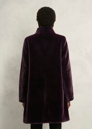 Petite Tarini Faux Fur Coat, Wine, hi-res
