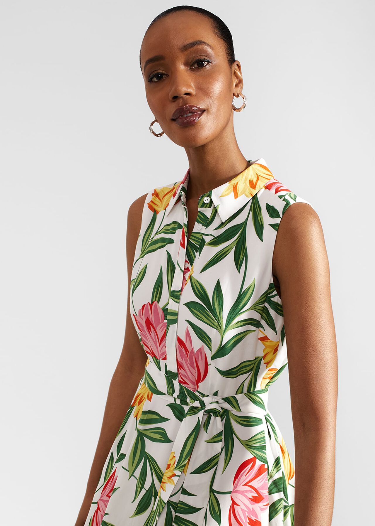 Petite Belinda Dress, Ivory Multi, hi-res