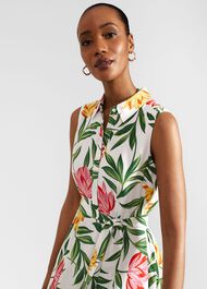 Petite Belinda Dress, Ivory Multi, hi-res