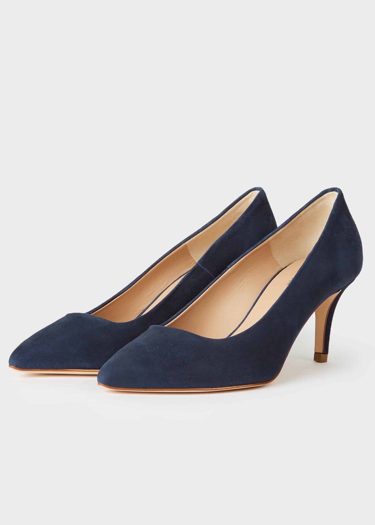 Elouise Suede Stiletto Court Shoes, Midnight, hi-res