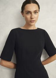 Rae Sleeved Dress, Black, hi-res