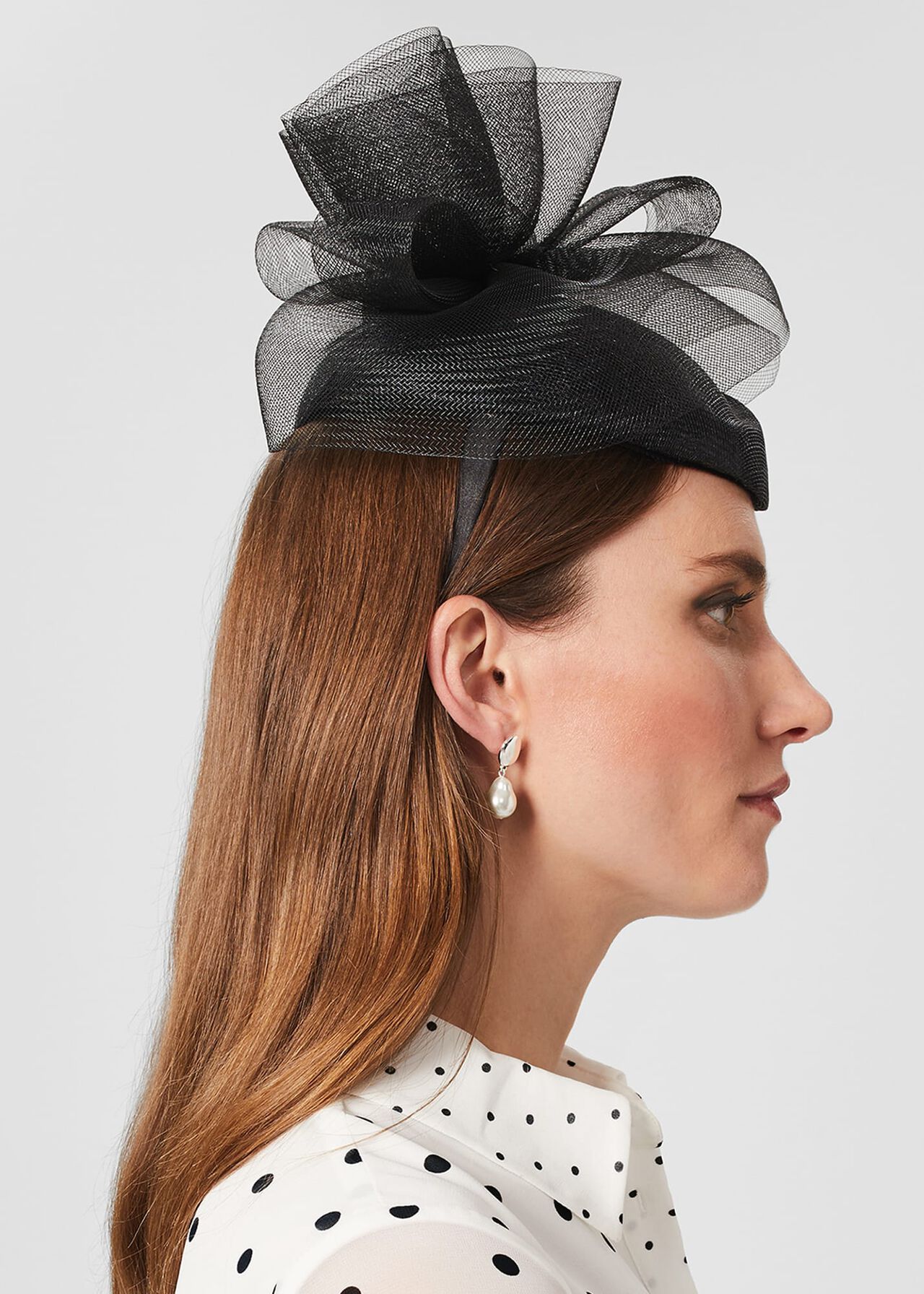Amber Fascinator, Black, hi-res