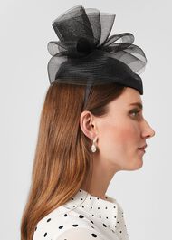 Amber Fascinator, Black, hi-res