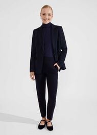 Mischa Roll Neck Top, Midnight Navy, hi-res