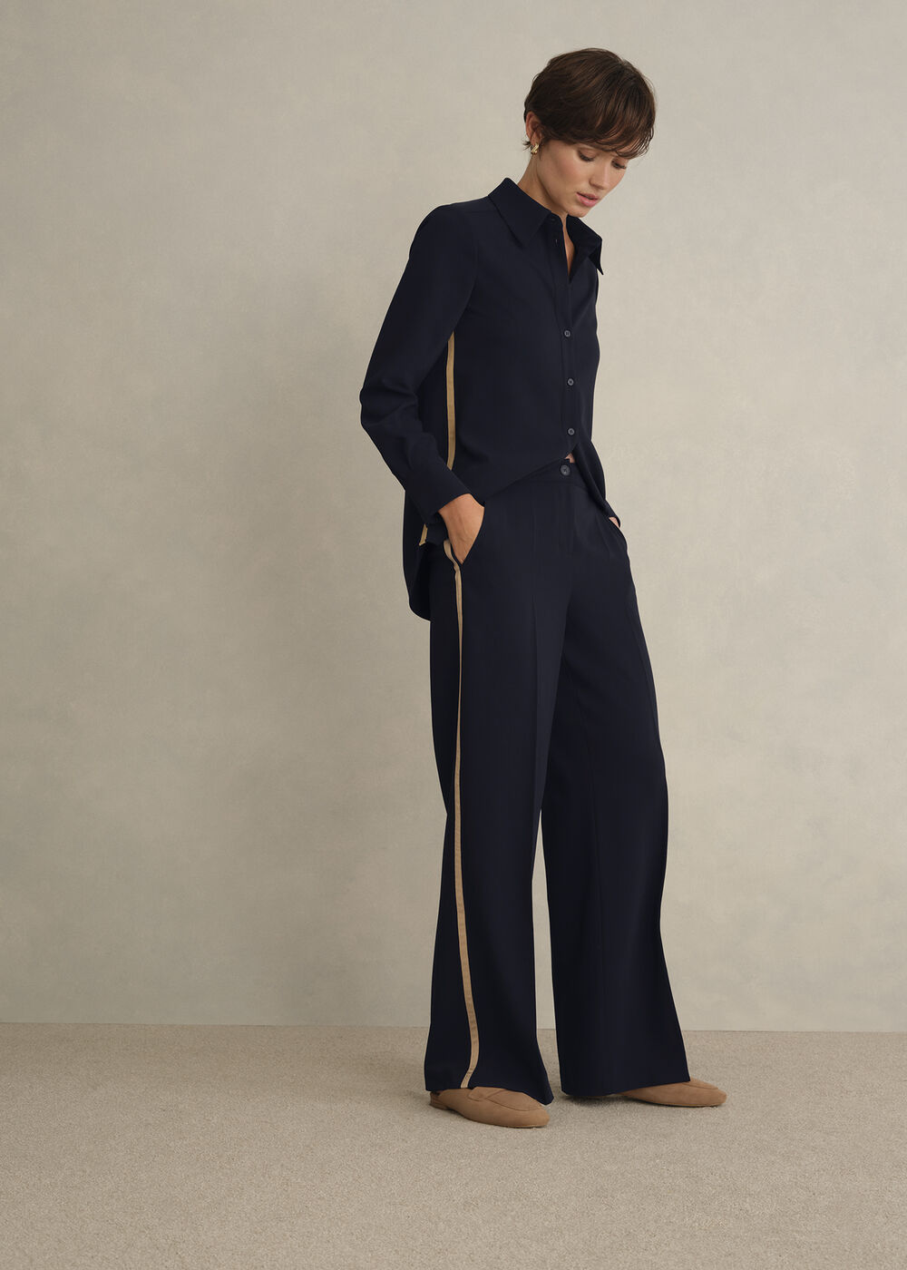 Petite Hadley Wide Leg Trousers