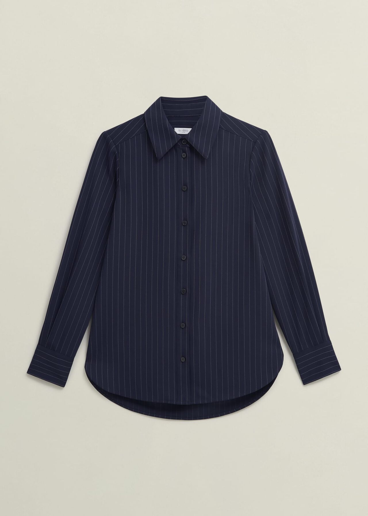 Hadley Pinstripe Shirt, Midnight Ivory, hi-res
