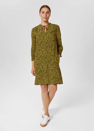 Tafara Tunic Dress, Chartreuse Navy, hi-res