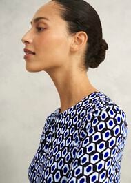Petite Dakota Dress, Navy Multi, hi-res