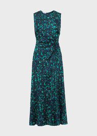 Kennedy Fit And Flare Dress, Navy Multi, hi-res