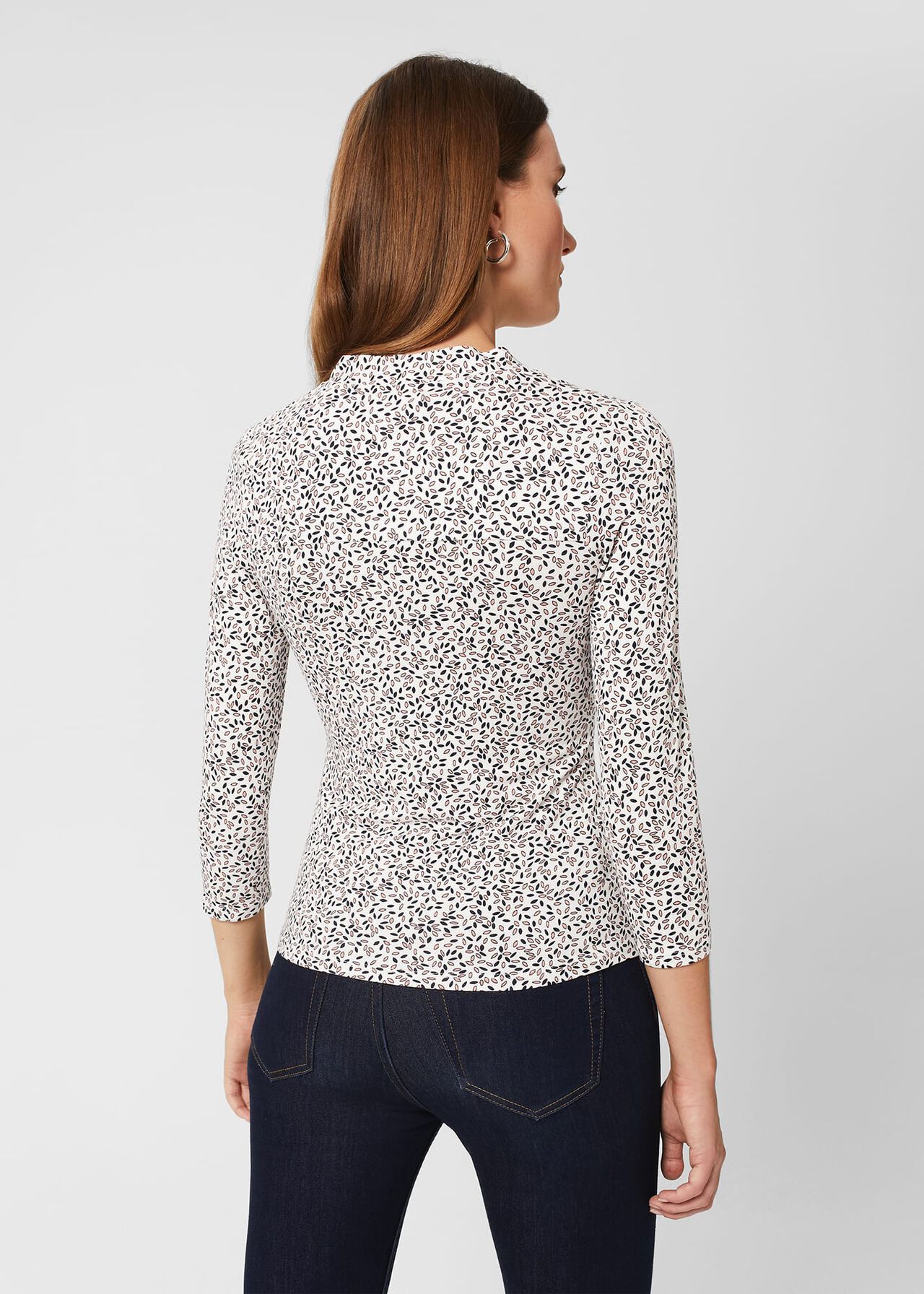 Hattie Printed Top, Ivory Multi, hi-res