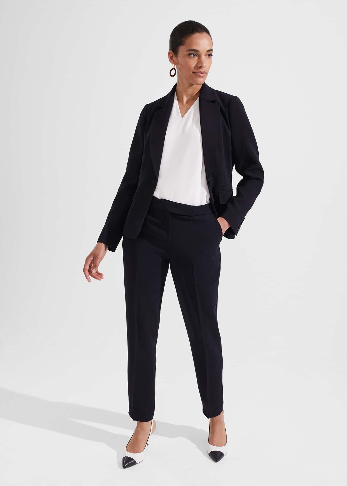 Tapered suit trousers womens hotsell