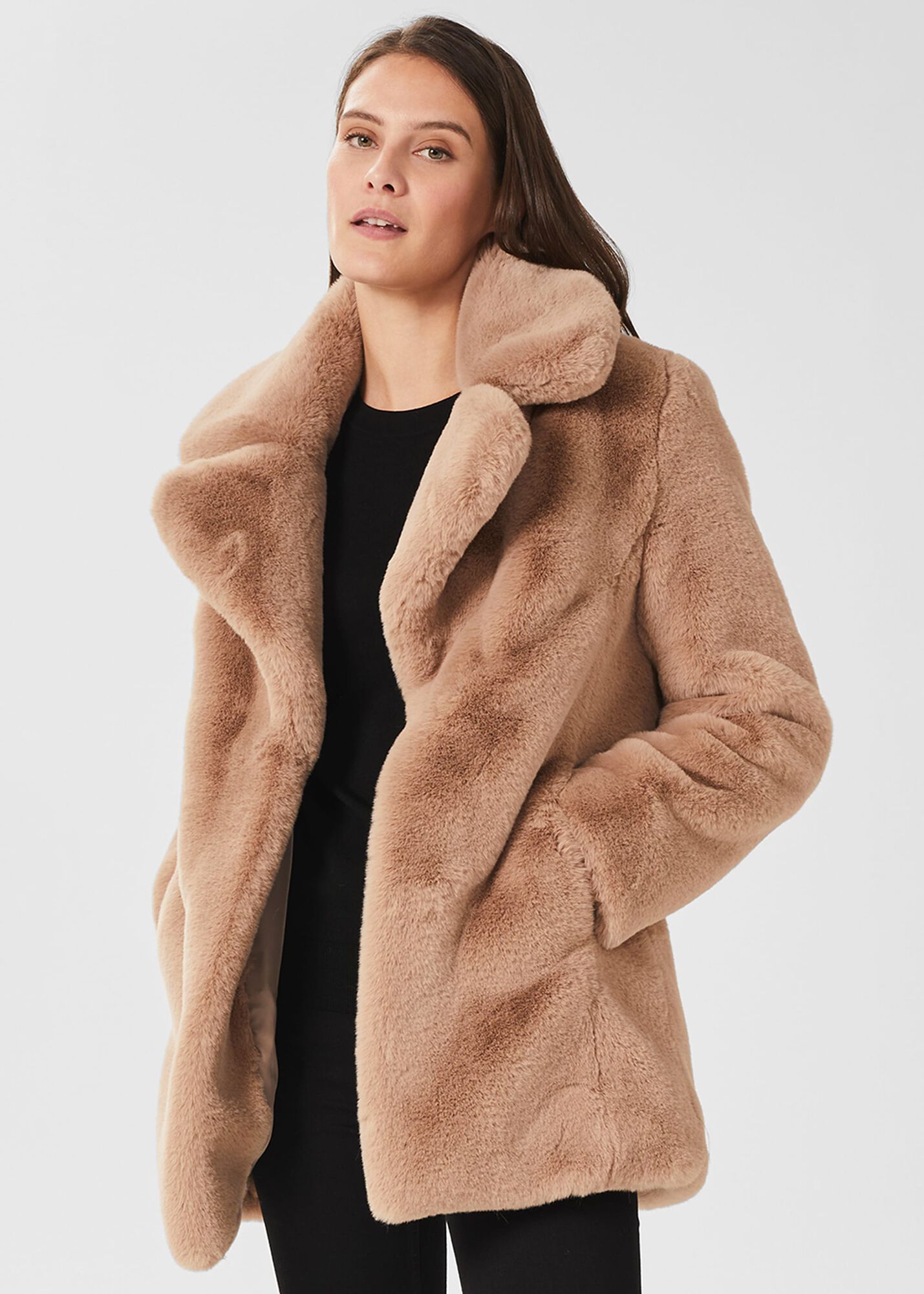 Bethany Faux Fur Collar Coat Hobbs