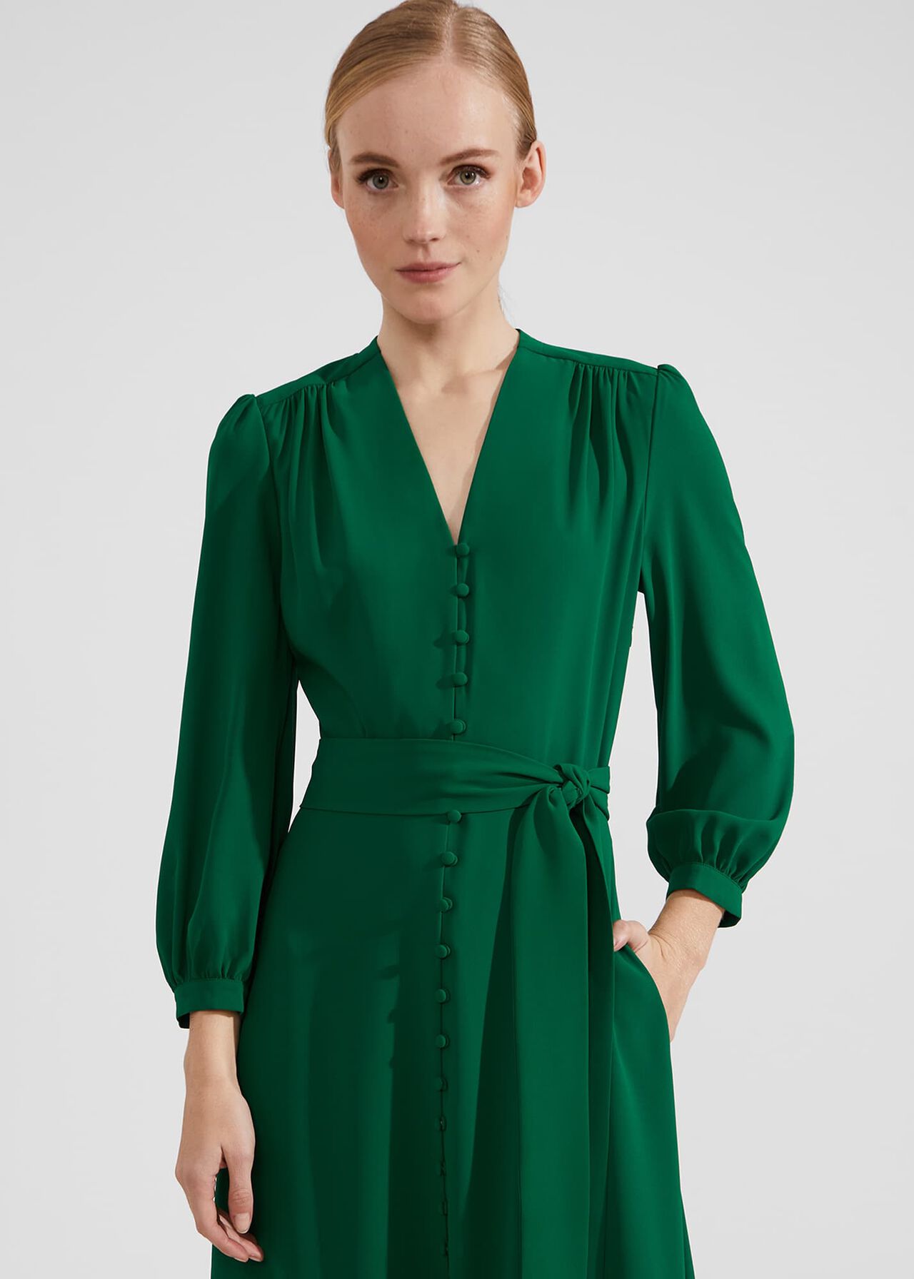 Magnolia Dress, Green, hi-res