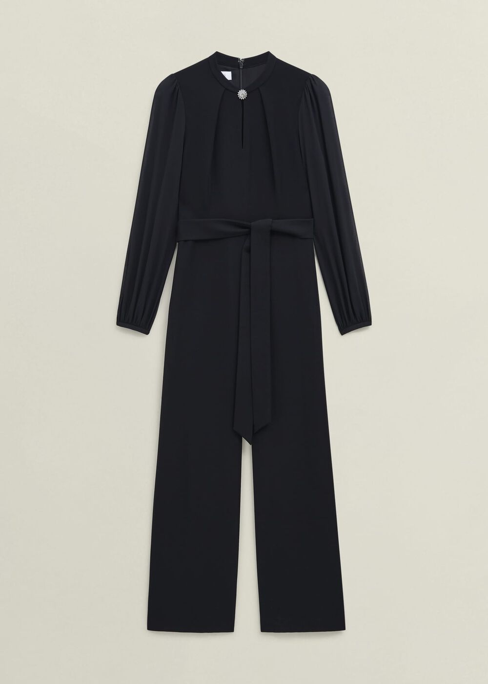 Rosamund Gem Detail Jumpsuit, Black, hi-res
