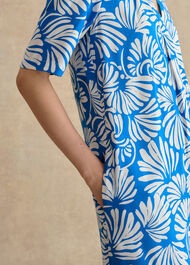 Lucille Tunic Dress, True Blue Ivory, hi-res