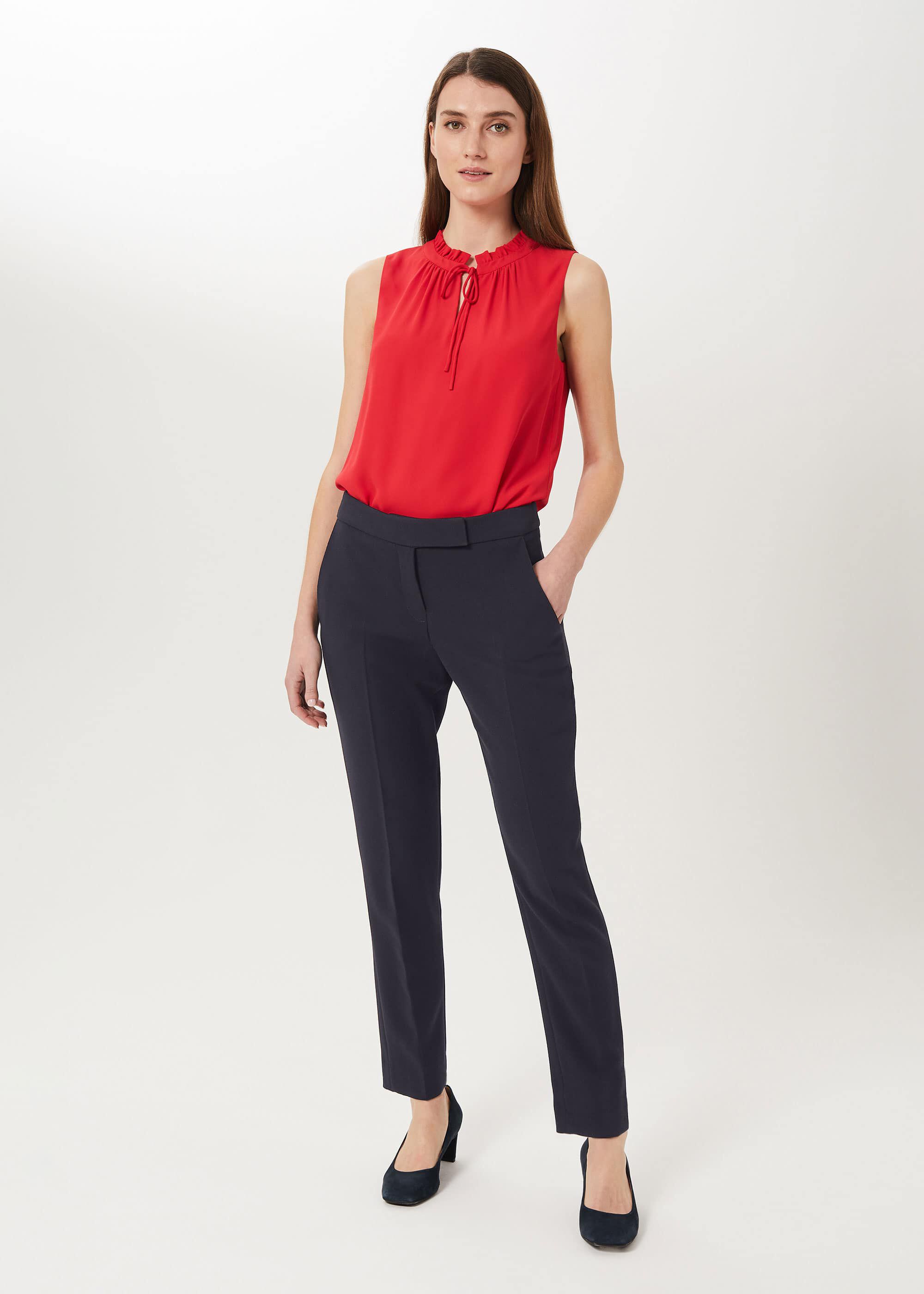 skinny work trousers womens navy