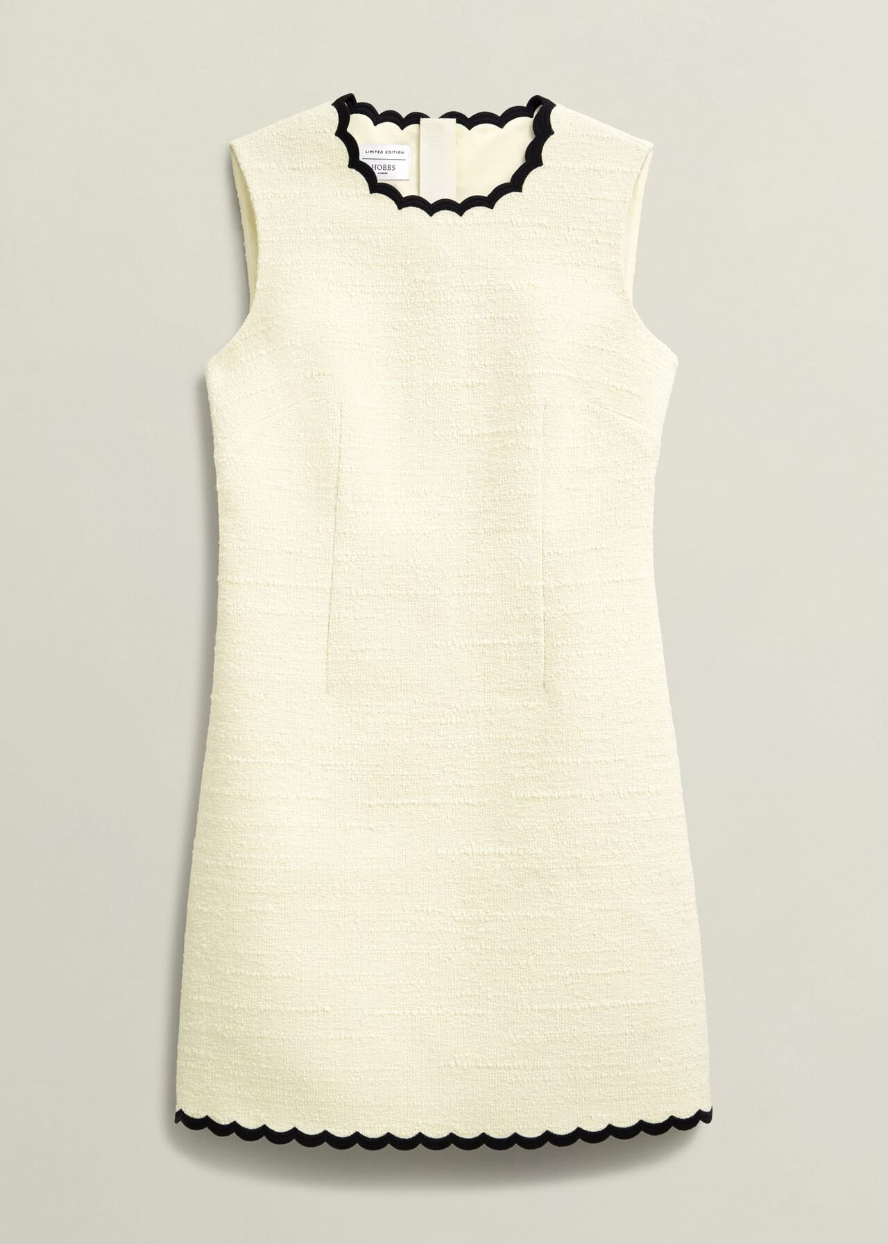 Laskett Boucle Mini Dress, Buttercream, hi-res