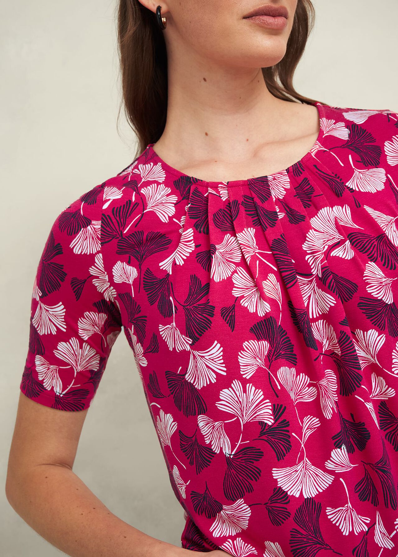 Jacqueline Printed Top, Pink Multi, hi-res