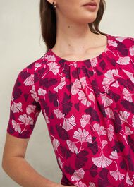 Jacqueline Printed Top, Pink Multi, hi-res