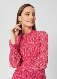 Dominica Spot Dress, Pink Multi, hi-res