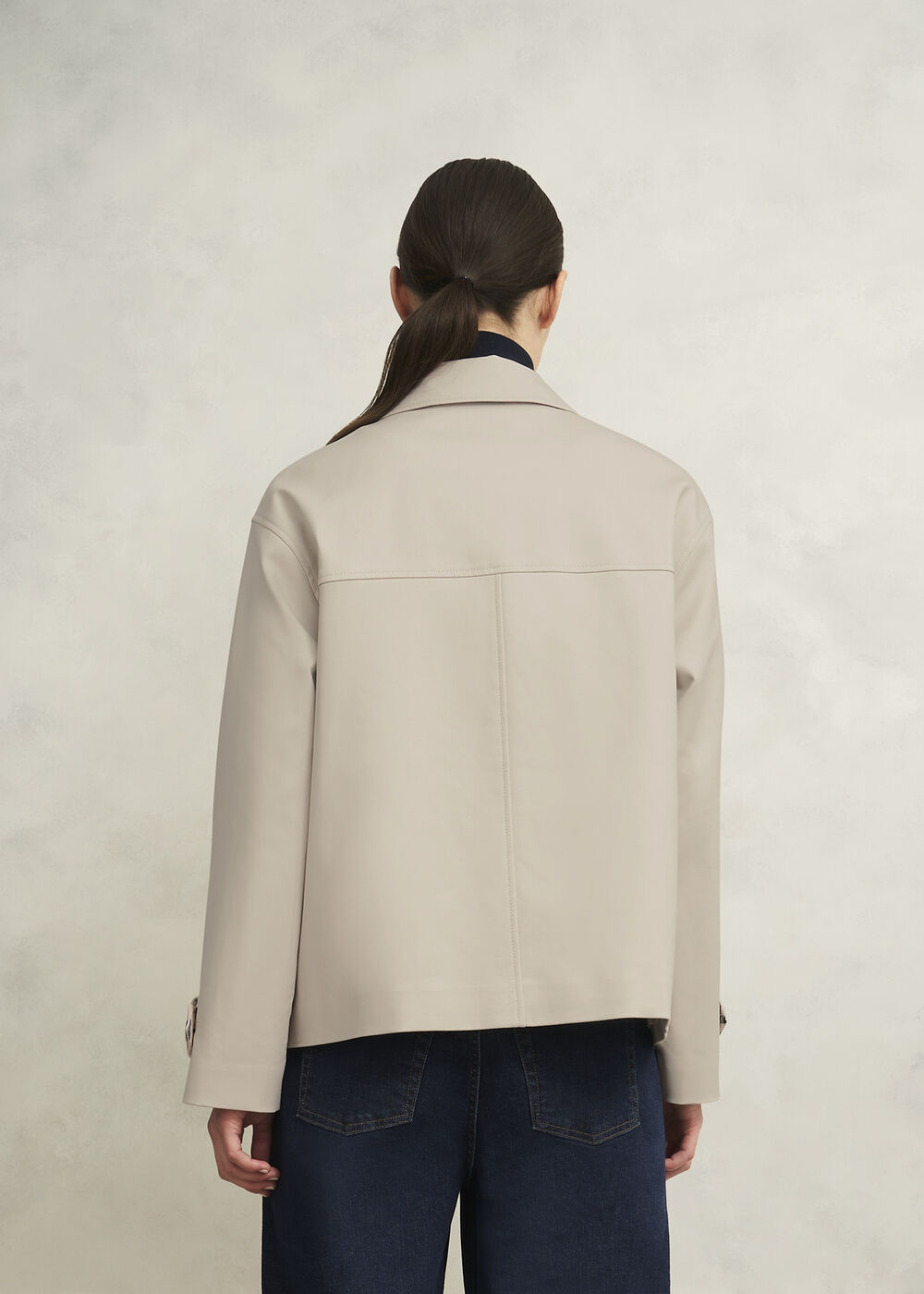 Frida Shower Resistant Short Trench Coat, Buff Grey, hi-res