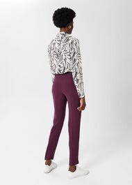 Adelia Tapered Trousers, Deep Plum, hi-res