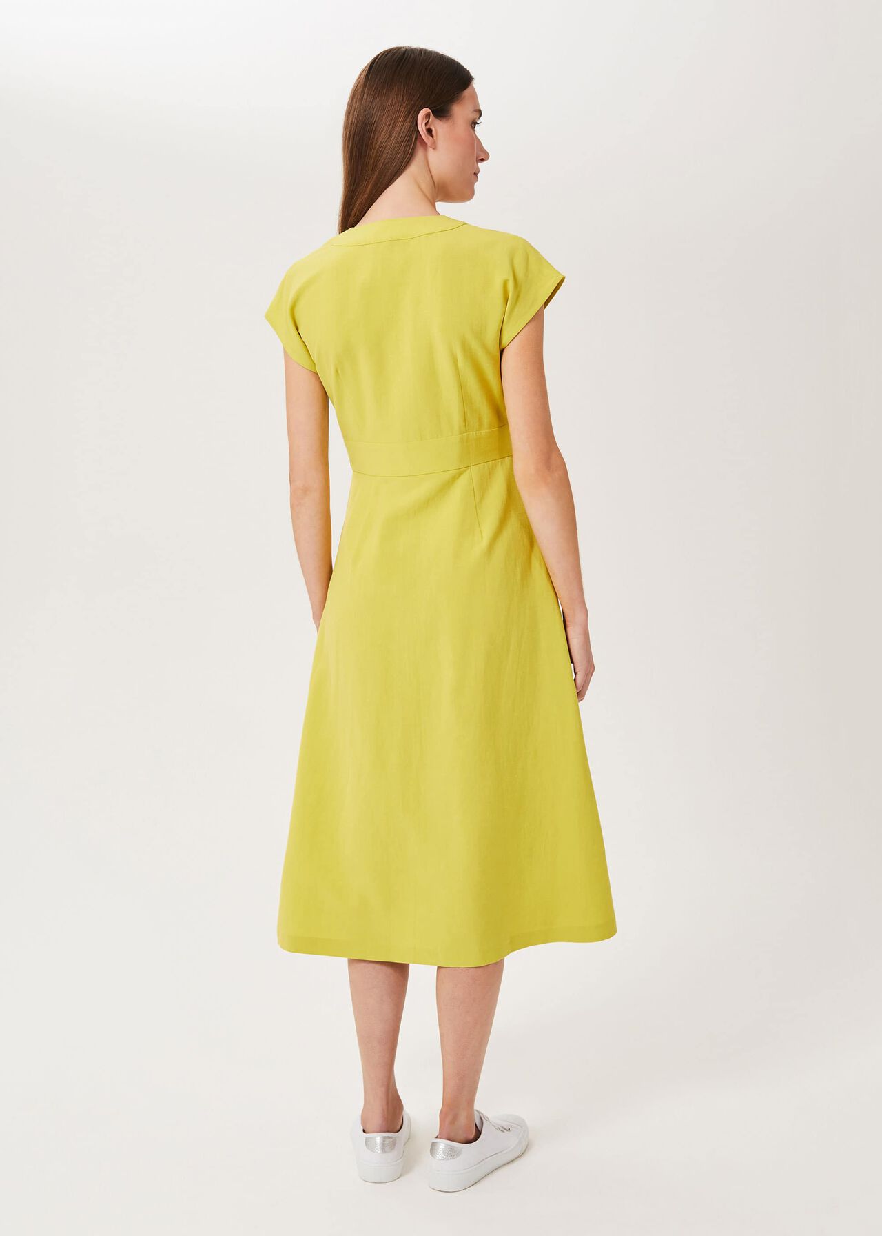 Nima Midi Dress, Chartreuse, hi-res