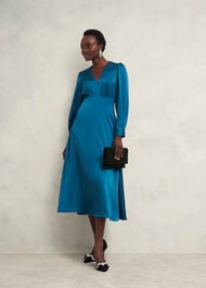 Renata Suede Clutch Bag, Black, hi-res