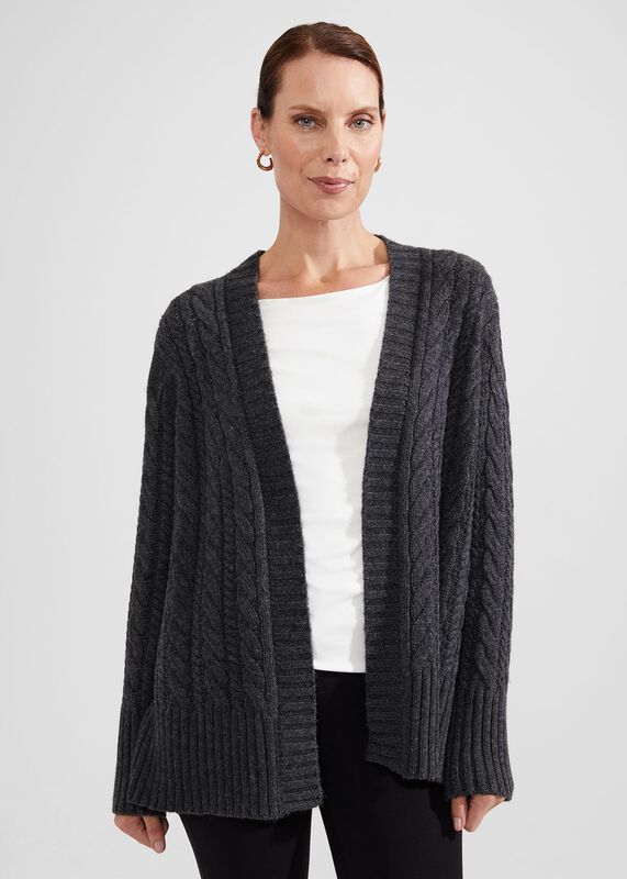 Axelle Cable Cardigan With Alpaca