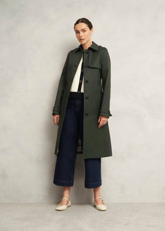 Hallie Shower Resistant Trench Coat
