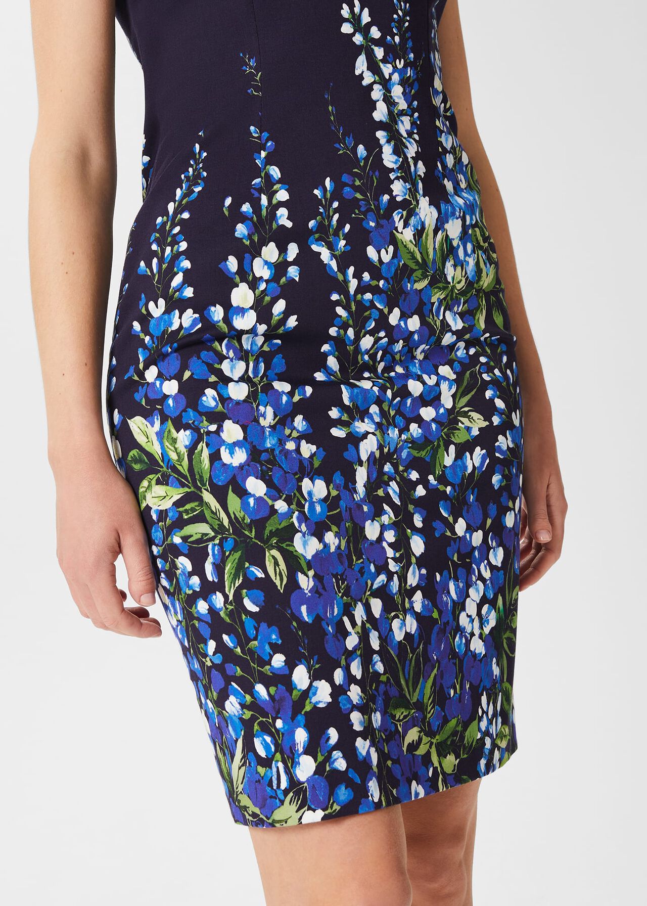 Fiona Floral Shift Dress, Navy Blue, hi-res
