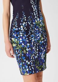 Fiona Floral Shift Dress, Navy Blue, hi-res