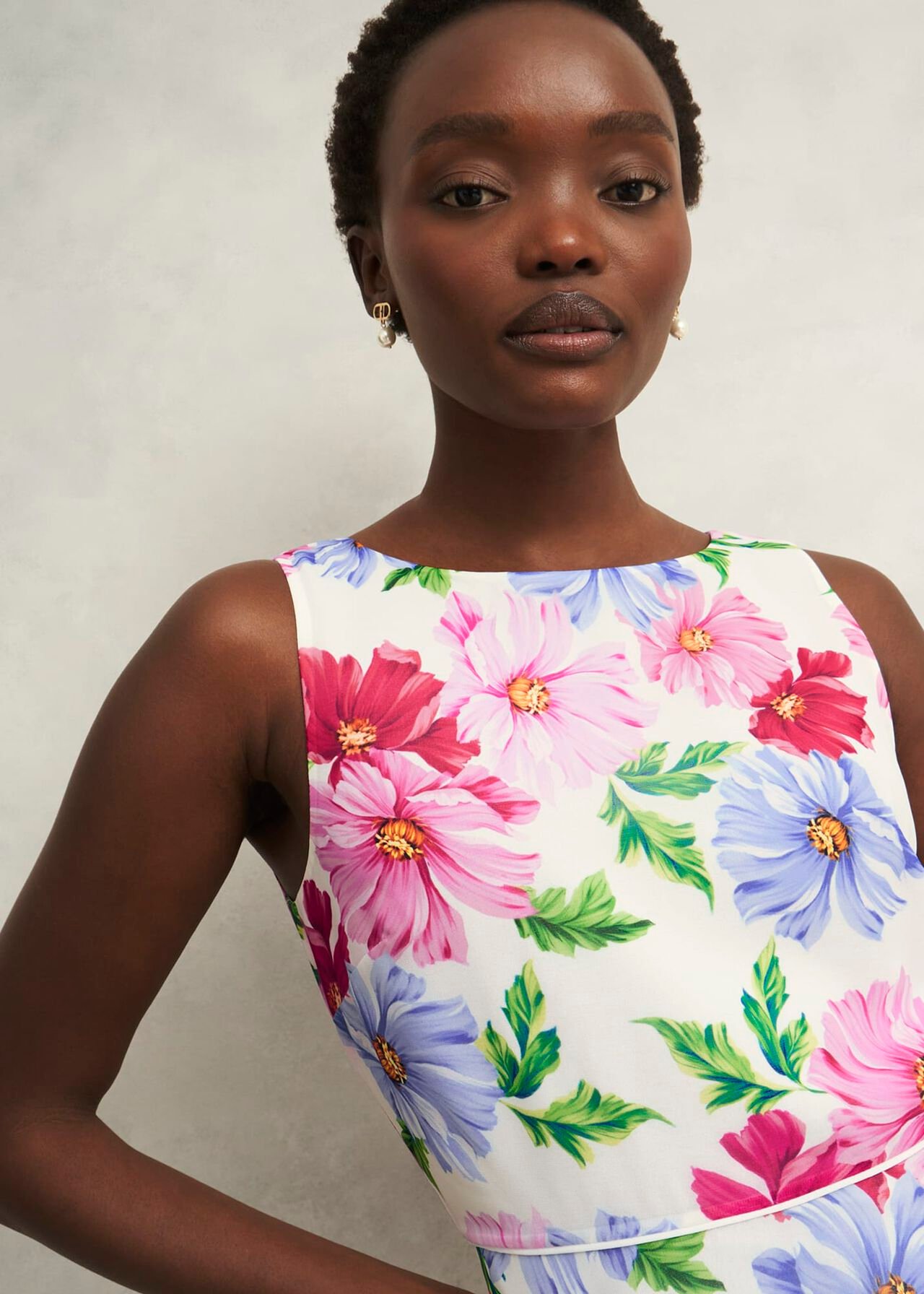 Petite Carly Dress, Ivory Multi, hi-res