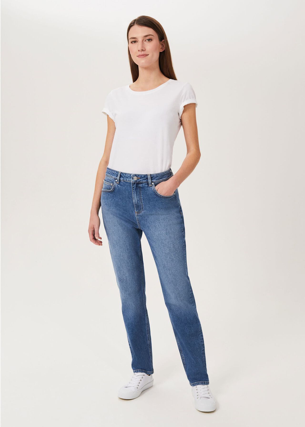 Marla Straight Jeans, Light Wash, hi-res
