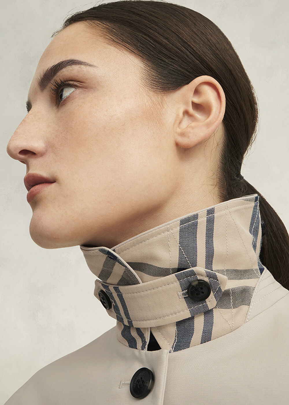 Frida Shower Resistant Short Trench Coat, Buff Grey, hi-res