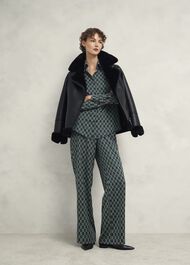 Finwell Satin Trousers, Multi, hi-res