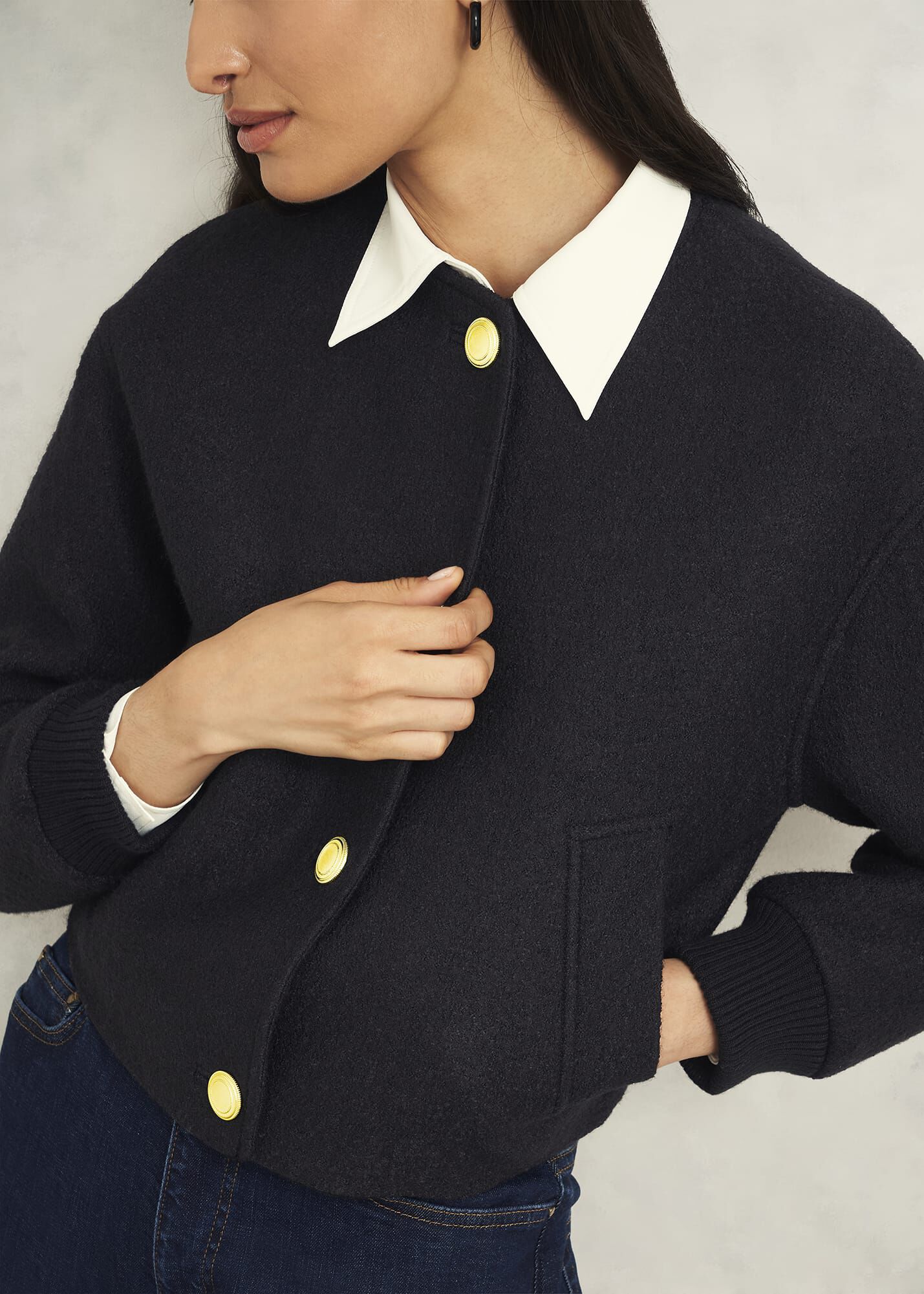 ★Hobbs London★ ウール エルシャム ボンバー ジャケット Elsham Bomber Jacket With Wool | Hobbs US |