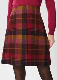 Lacey Wool Skirt, Raspberry Multi, hi-res