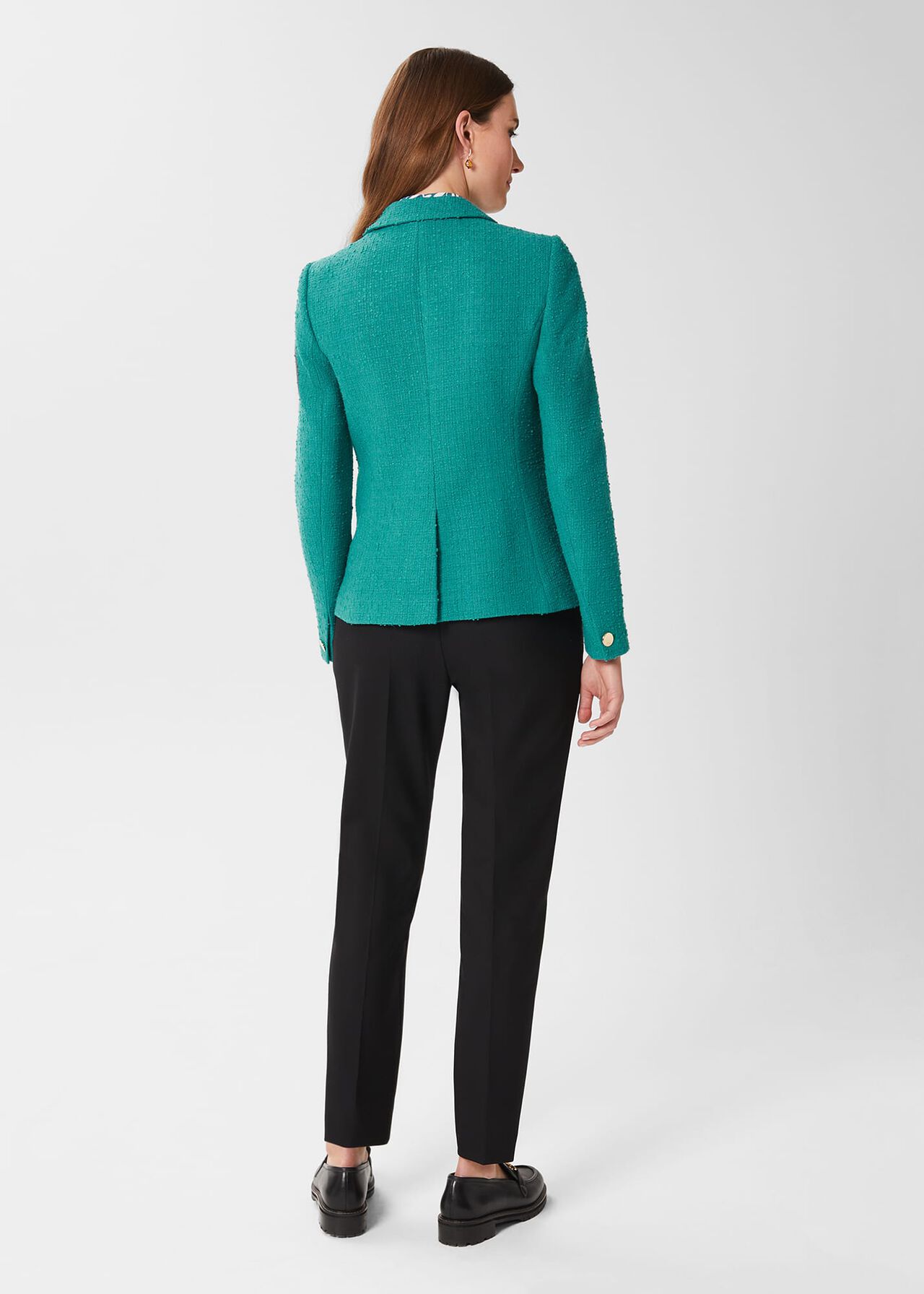 Amara Textured Jacket, Ocean Green, hi-res