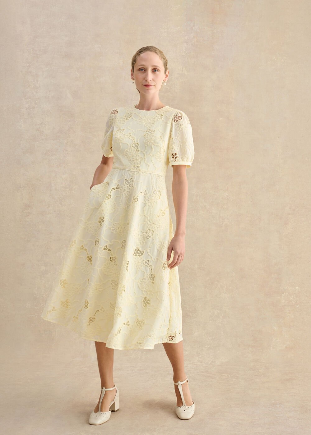 Ellie Dress, Pale Yellow, hi-res