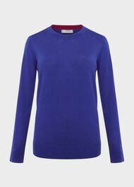 Penny Merino Wool Jumper, Rich Cobalt, hi-res