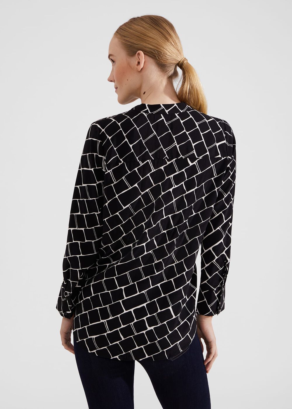 Maeva Blouse, Navy Ivory, hi-res