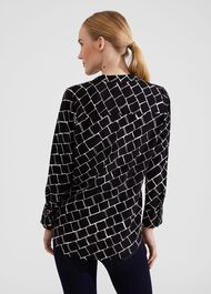 Maeva Blouse, Navy Ivory, hi-res