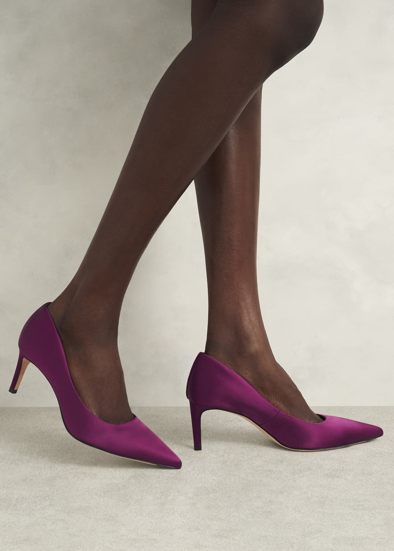 Leila Satin Courts, Warm Plum, hi-res