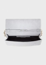 Evesham Suede Clutch Bag, Celeste Blue, hi-res